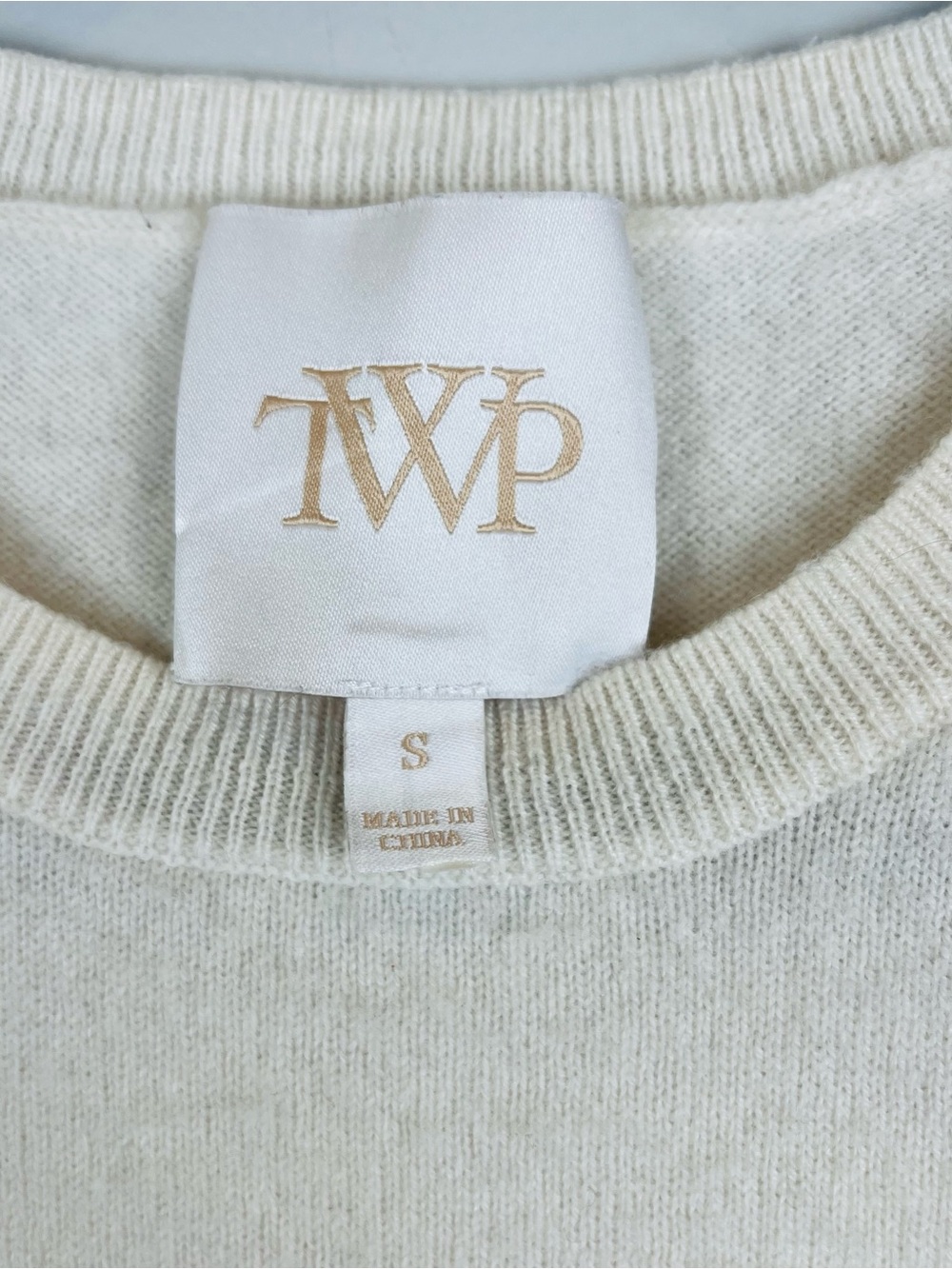 TWP Jenny's Cashmere Tank Sweater Crewneck Vest Top Ivory Cream Size Small - Picture 9 of 9